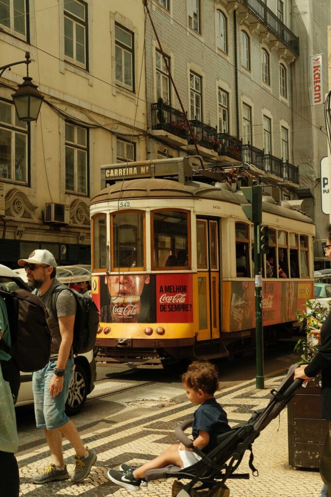 Historic tram 28 in Lisbon